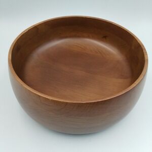 Vintage Hellerware Wooden Serving‎ Salad Bowl 9" MCM Mid Century